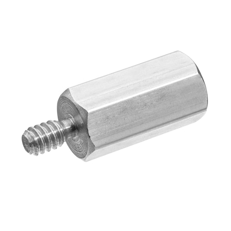 Usa Industrials Hex Standoff, #8-32 Thrd Sz, Brass Nickel Plated, 1/4 in Hex W BULK-SNDF-807